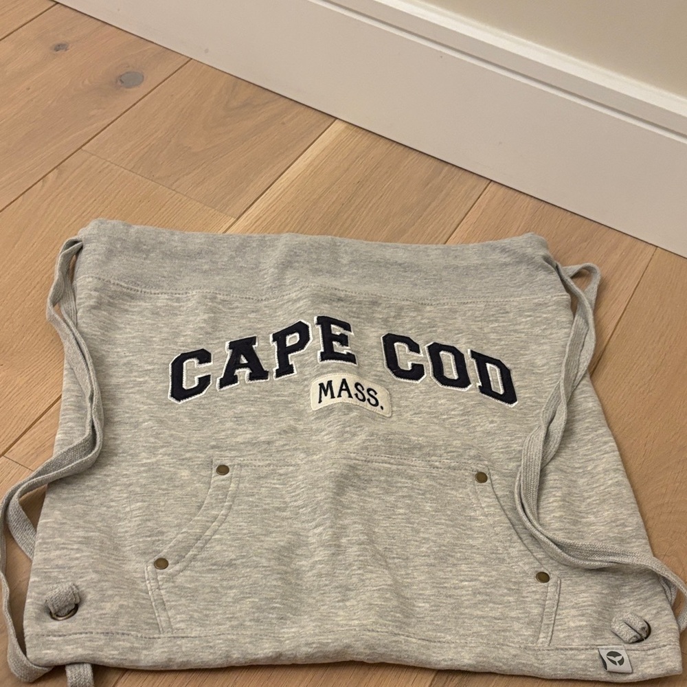 Gray Cape Cod Kids Drawstring Bag